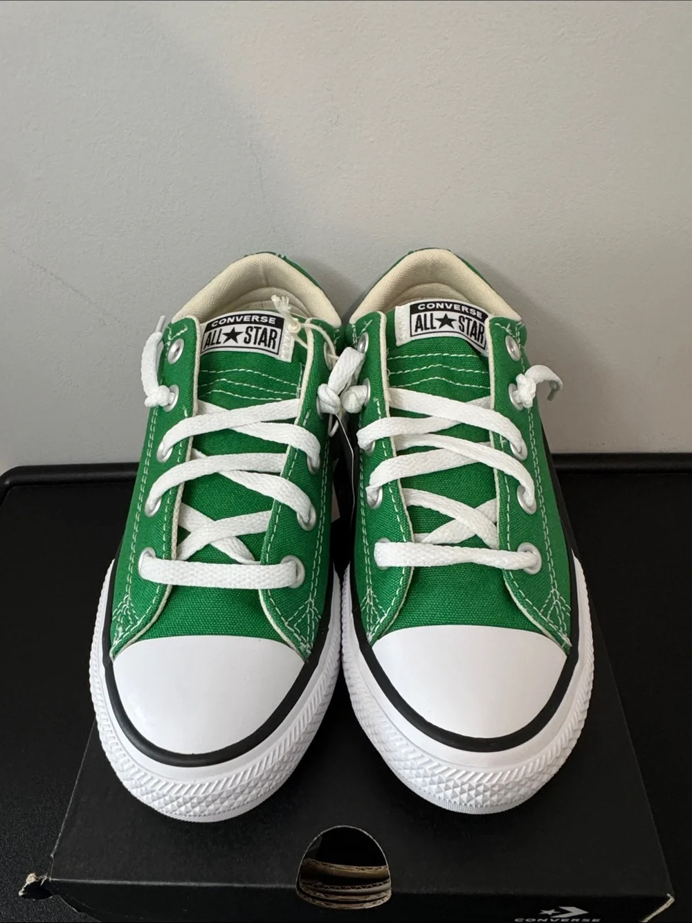 Converse Kids Low Top Street Ox Green Canvas Sneakers Youth Size 3 New NIB